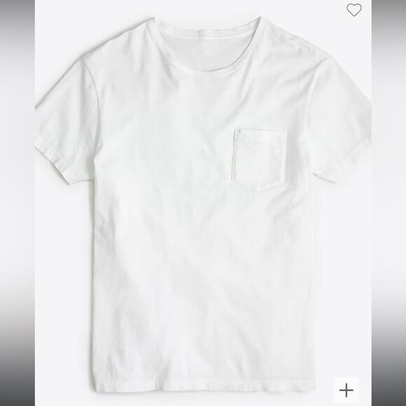 J. Crew Cotton Washed Jersey Pocket Tee White XL NWT IN PACKAGE - Picture 4 of 7